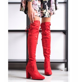Wilady bottines hautes sur un poteau rouge 1 Wilady bottines hautes sur un poteau rouge 1