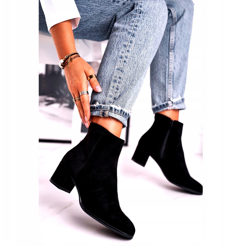 Bottes en daim noires Sergio Leone BT528 1