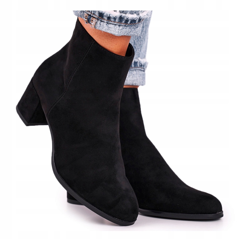 Bottes en daim noires Sergio Leone BT528 3