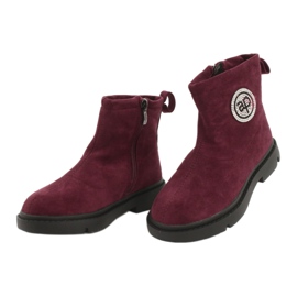 Apawwa Bottines Chaudes Enfant Bordeaux Alvin le noir rouge 4