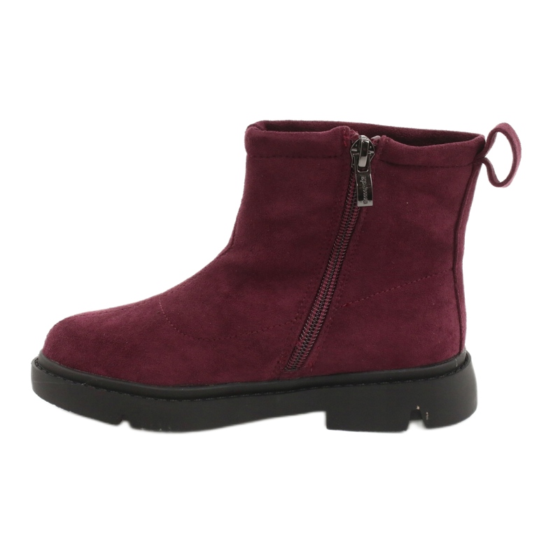 Apawwa Bottines Chaudes Enfant Bordeaux Alvin le noir rouge 3
