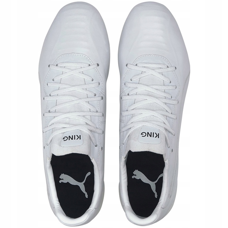 Chaussures de football Puma King Platinum Fg Ag blanc 105606 03 1