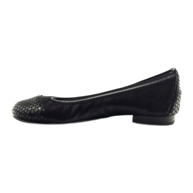 Ballerines femme élastique Gamis 1402 noir le noir 2