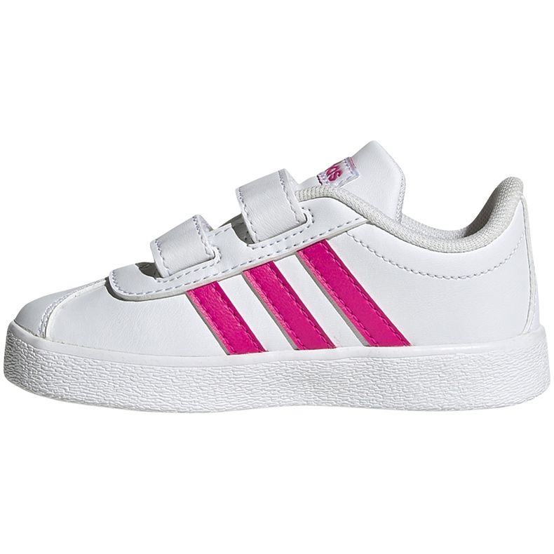 Chaussures pour enfants adidas Vl Court 2.0 Cmf blanc et rose EG3890 blanche 1