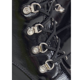 Bottines compensées noires laquées 0-369 Noir le noir 4