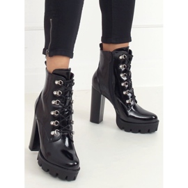 Bottines compensées noires laquées 0-369 Noir le noir 2