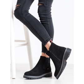 J. Star Bottes en daim confortables le noir 3