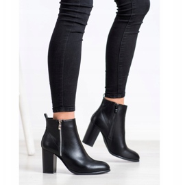 Cm Paris Bottes classiques avec une fermeture éclair décorative le noir 2