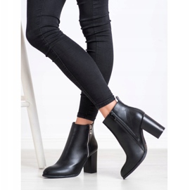 Cm Paris Bottes classiques avec une fermeture éclair décorative le noir 1
