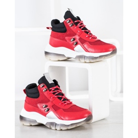 SHELOVET Baskets rouges à la mode le noir 3