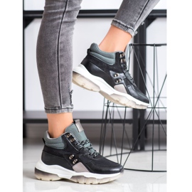 SHELOVET Baskets mode noires multicolore 2