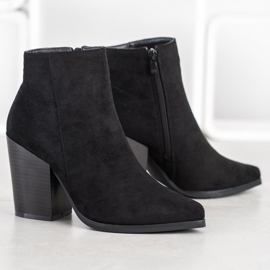 Super Me Bottes noires sur un poste large le noir 2