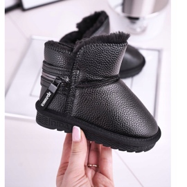 Apawwa Bottes de neige chaudes noires pour enfants Let It Snow le noir 2 Apawwa Bottes de neige chaudes noires pour enfants Let It Snow le noir 2