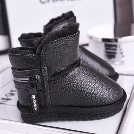 Apawwa Bottes de neige chaudes noires pour enfants Let It Snow le noir 1 Apawwa Bottes de neige chaudes noires pour enfants Let It Snow le noir 1