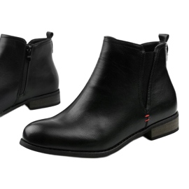 Bottes isolées noires avec une fermeture éclair Simplegleam le noir 1