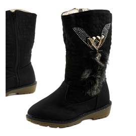 Bottes isolées pour enfants Eilris pour filles noir 1