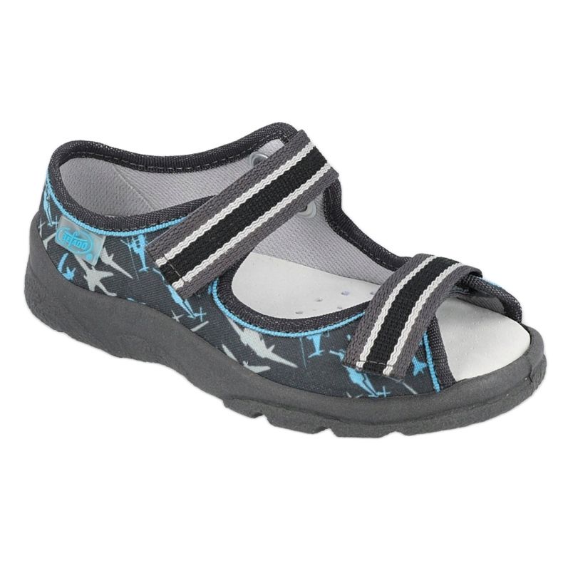 Chaussures pour enfants Befado 869Y143 noir bleu gris 1