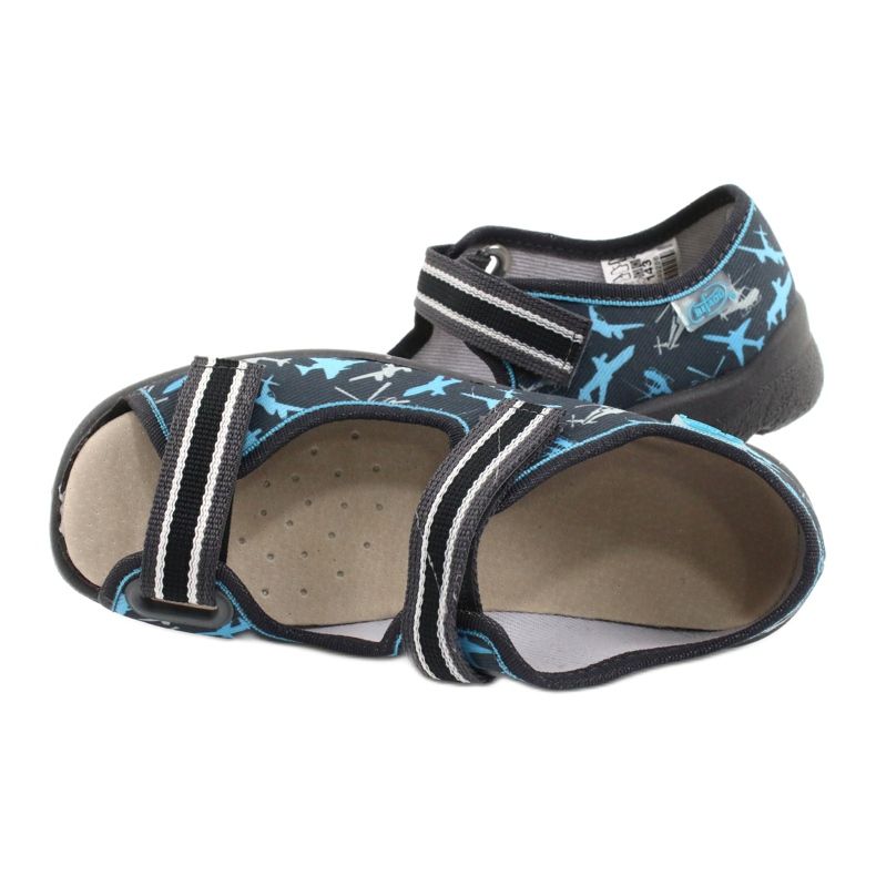 Chaussures pour enfants Befado 869Y143 noir bleu gris 5
