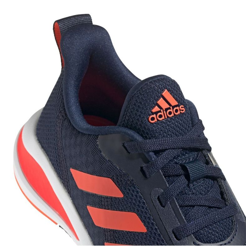 Chaussures de course adidas FortaRun Jr FV2601 blanche bleu marin orange 2