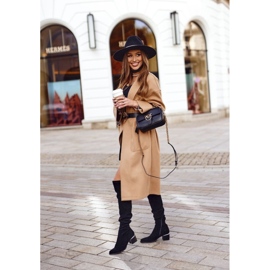 Bottes hautes pour femmes en daim écologique noir Can't Stop le noir 6