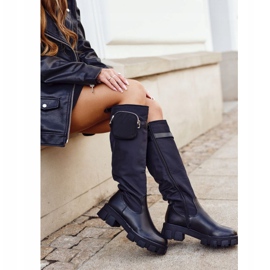 PS1 Boots femme Remy noires avec rein le noir 1