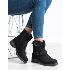 SDS Bottines en daim le noir 2