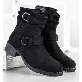 SDS Bottines en daim le noir 3