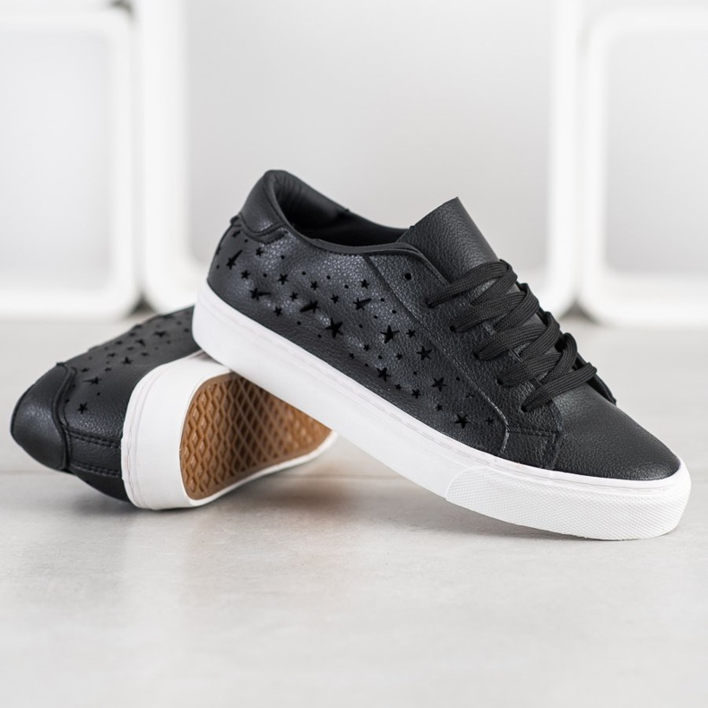 J. Star Baskets basses avec étoiles noir 1
