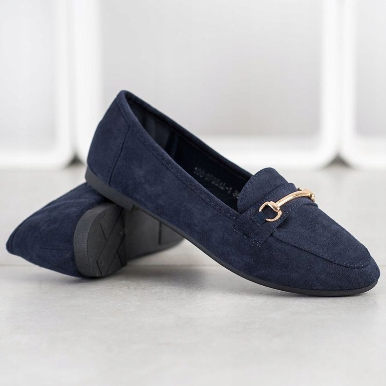 Bestelle Mocassins élégants avec ornement bleu marin 1