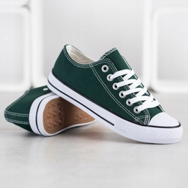 SDS Baskets en textile blanche vert 4