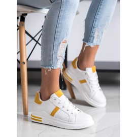 Sweet Shoes Des baskettes blanches jaune 4