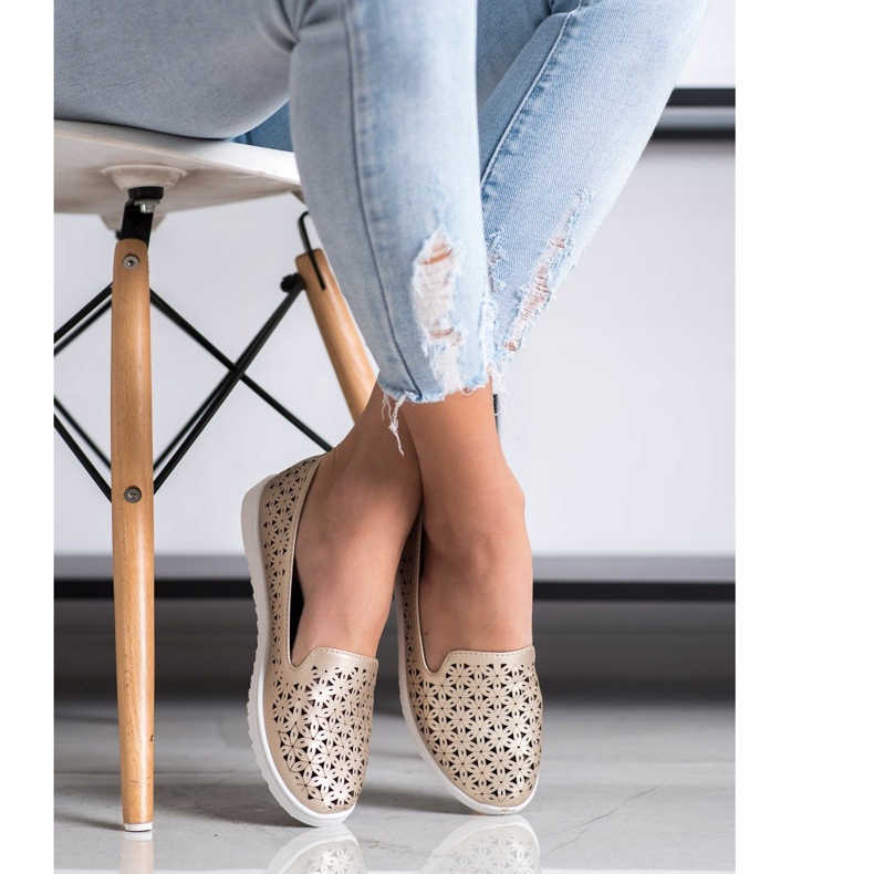 Renda Lords ajourés confortables d'or 1