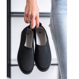 Via Giulia  Baskets à enfiler ajourées le noir 2