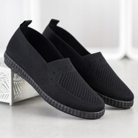 Via Giulia  Baskets à enfiler ajourées le noir 1