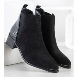 Kayla Bottes élégantes sur un poste bas le noir 1