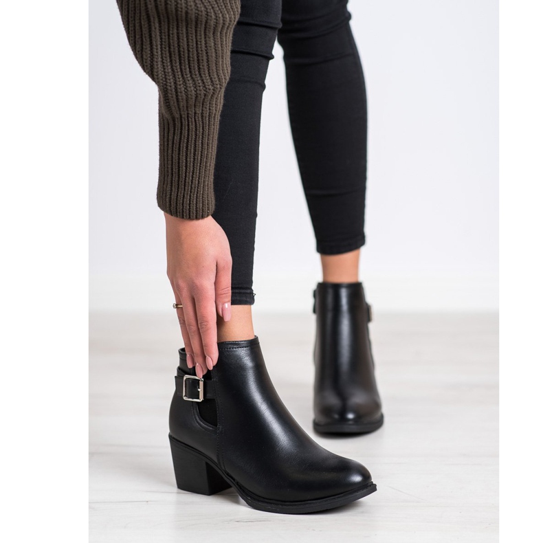 Queen Vivi Bottes décontractées en cuir écologique noir 1