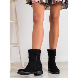 Queentina Bottes avec une tige large le noir 2
