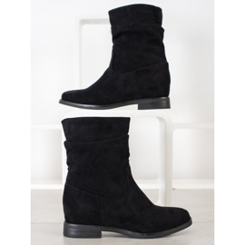 Queentina Bottes avec une tige large noir 1