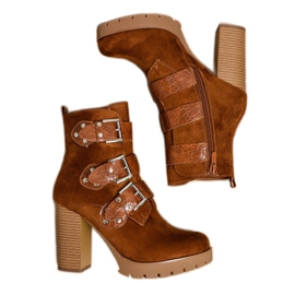 Bottines en daim marron sur le poteau Lilybank brun 4