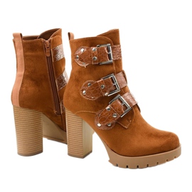 Bottines en daim marron sur le poteau Lilybank brun 3