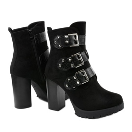 Bottines en daim noir sur le poteau Lilybank le noir 3