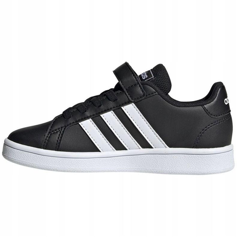 Chaussures adidas Grand Court C Jr EF0108 blanche le noir 2