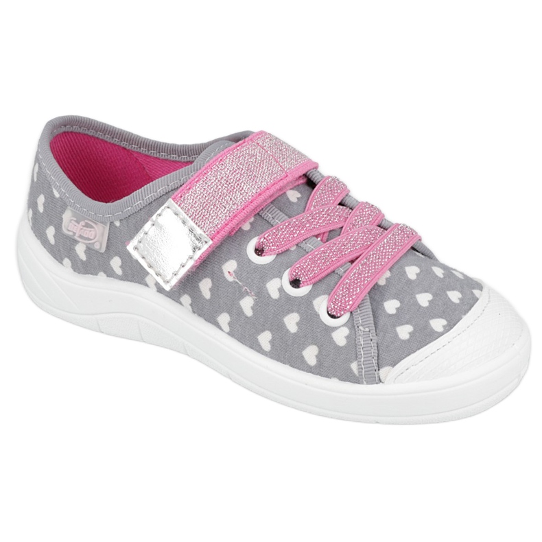 Chaussures enfant Befado 251X159 blanche rose argent gris 1