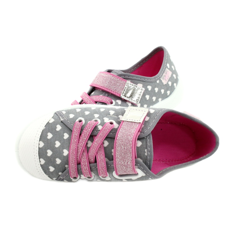 Chaussures enfant Befado 251X159 blanc rose argent gris 5