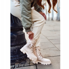 FS1 Bottines Femme Sur La Plateforme Beige Warm Seoul 1