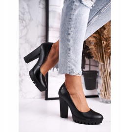 Escarpins pour femmes Maciejka sur un talon et une plate-forme Noir 02629-01 / 00-1 2