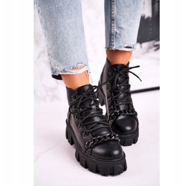 SEA Bottes pour femmes Workers On The Platform Black Chain noir 2