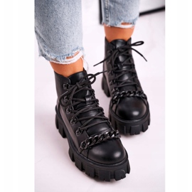 SEA Bottes pour femmes Workers On The Platform Black Chain le noir 4