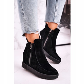 Bottines Femme Daim Noir Silvia le noir 4