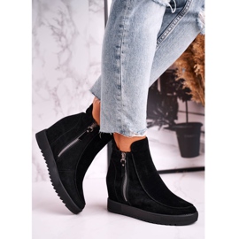 Bottines Femme Daim Noir Silvia le noir 2